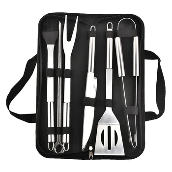 9 Pcs BBQ Tools Set Metal Toasting Fork Barbecue Brush BBQ Knife Skewers Tong Spatula Grilling Utensil for Outdoor BBQ Tools Kit
9 Pcs BBQ Tools Set Metal Toasting Fork Barbecue Brush BBQ Knife Skewers Tong Spatula Grilling Utensil for Outdoor BBQ Tools Kit