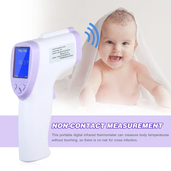 Infrared Thermometer Portable Digital Forehead Temperature Gauge Non-contact Measuring Thermometer Fever Measurement Meter Tool
Infrared Thermometer Portable Digital Forehead Temperature Gauge Non-contact Measuring Thermometer Fever Measurement Meter Tool