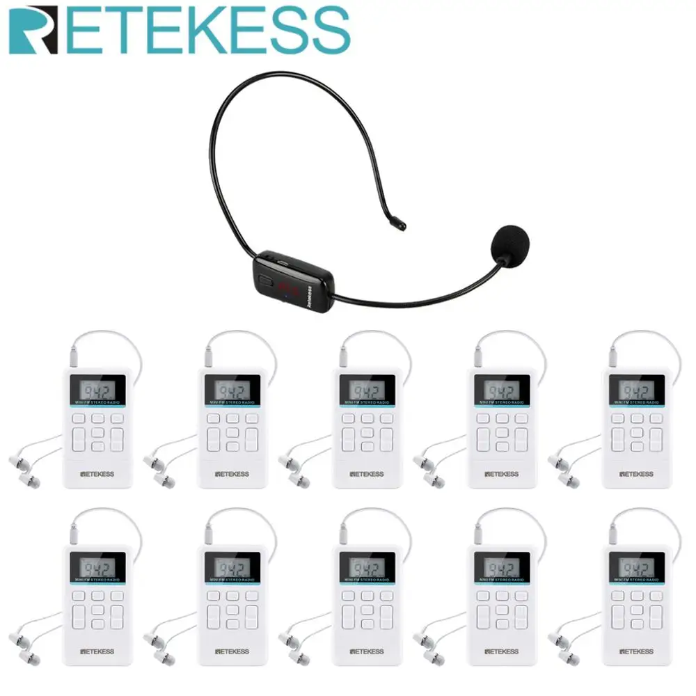 Wireless Voice Transmission System 1 FM Transmitter TR503 + 10 FM Radio Receiver TR612 for Guiding Church Meeting Training
Wireless Voice Transmission System 1 FM Transmitter TR503 + 10 FM Radio Receiver TR612 for Guiding Church Meeting Training
