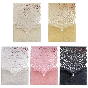 10pcs/set Laser Cut Glitte Rose Invitations Card Invite Envelopes with Rhinestone Kits Wedding Party Supplies
10pcs/set Laser Cut Glitte Rose Invitations Card Invite Envelopes with Rhinestone Kits Wedding Party Supplies