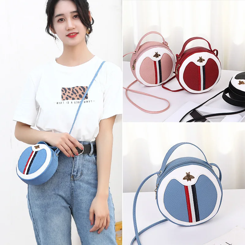 Korean-style Contrast Color Small round Bag Logo2019 Summer And Autumn New Products Embossed Leather Contrast Color Mobile Phone
Korean-style Contrast Color Small round Bag Logo2019 Summer And Autumn New Products Embossed Leather Contrast Color Mobile Phone
