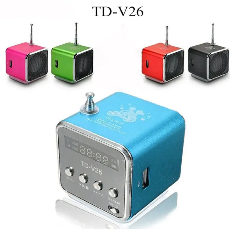 TD V26 мини динамик портативный Micro SD TF карта USB диск стерео громкоговоритель для DVD