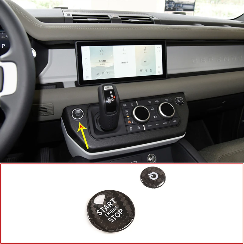 For 2020-2021 Land Rover Defender One-key start real carbon fiber engine switch button patch car interior accessories
For 2020-2021 Land Rover Defender One-key start real carbon fiber engine switch button patch car interior accessories