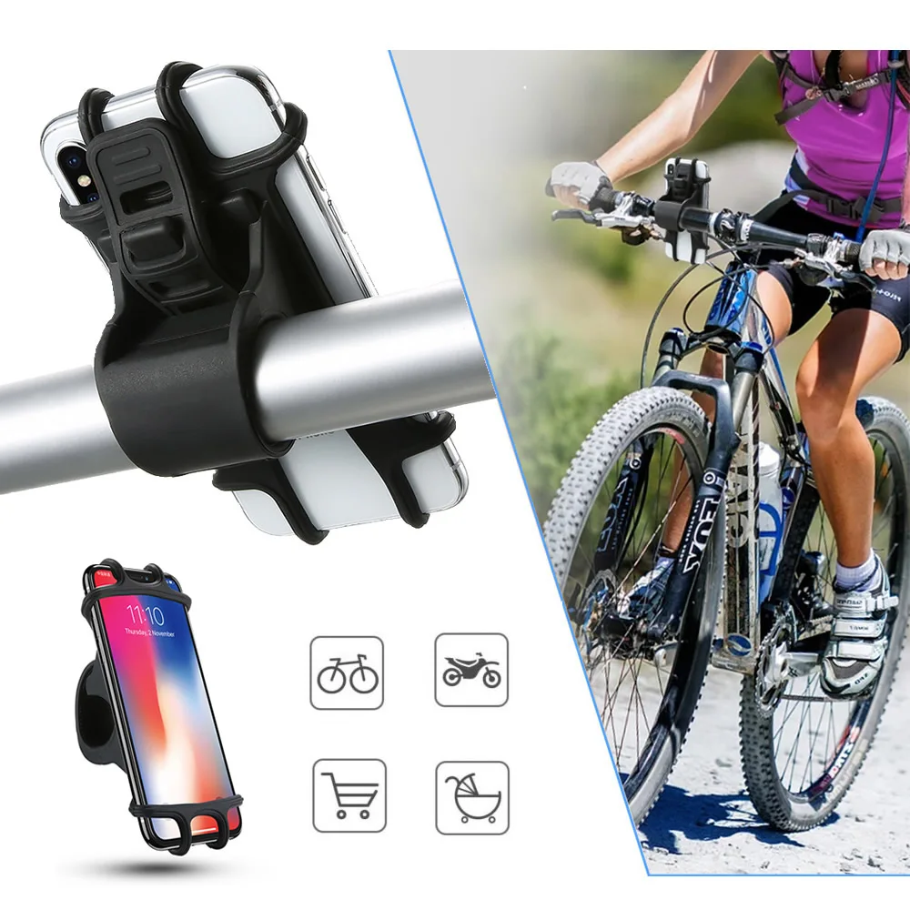 Universal Bicycle Mobile Phone Holder Silicone Motorcycle MTB Handlebar Clip Stand Bracket for Iphone Xiaomi New Cycling Support
Universal Bicycle Mobile Phone Holder Silicone Motorcycle MTB Handlebar Clip Stand Bracket for Iphone Xiaomi New Cycling Support