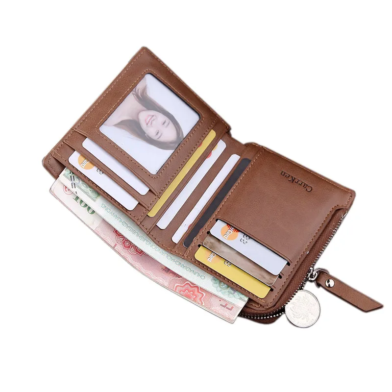 Fashion Men's wallet Europe and America short card purse vintage man wallet with zipper coin pocket designer's dollar wallet
Fashion Men's wallet Europe and America short card purse vintage man wallet with zipper coin pocket designer's dollar wallet