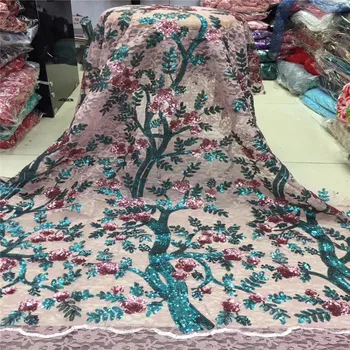 Madison Wholesale luxury quality African chiffon lace fabric with sequins 5 yards emeraldsequins lace fabric
Madison Wholesale luxury quality African chiffon lace fabric with sequins 5 yards emeraldsequins lace fabric