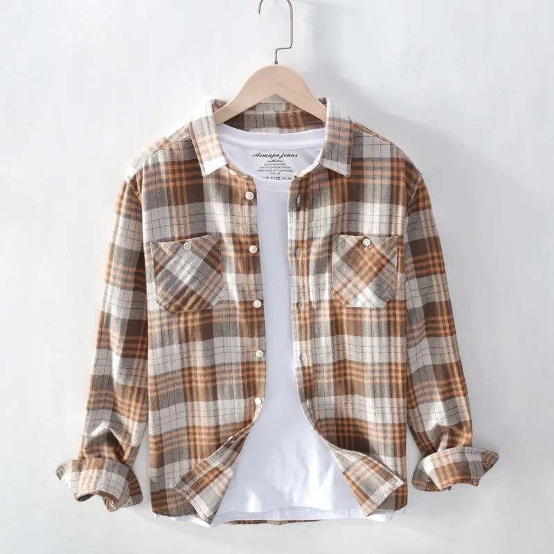 100% Cotton Long Sleeve Casual Shirts For Men Plaid Shirt Slim Fit Leisure Quality Men Clothing With Chest Pocket Autumn New
100% Cotton Long Sleeve Casual Shirts For Men Plaid Shirt Slim Fit Leisure Quality Men Clothing With Chest Pocket Autumn New