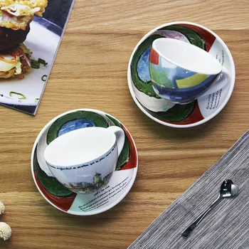 Personalized Vintage Piaint Ceramic Coffee Cup Saucer Textured Porcelain Hand Painted Tea Cup Handmade Ceramic Espresso Cups E60
Personalized Vintage Piaint Ceramic Coffee Cup Saucer Textured Porcelain Hand Painted Tea Cup Handmade Ceramic Espresso Cups E60