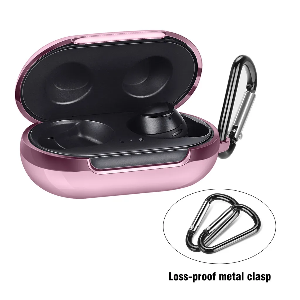 Ouhaobin Earphone Case For Samsung Galaxy Buds 2019 Sports Bluetooth Earphone Plating Soft TPU Full Protective Cover Case