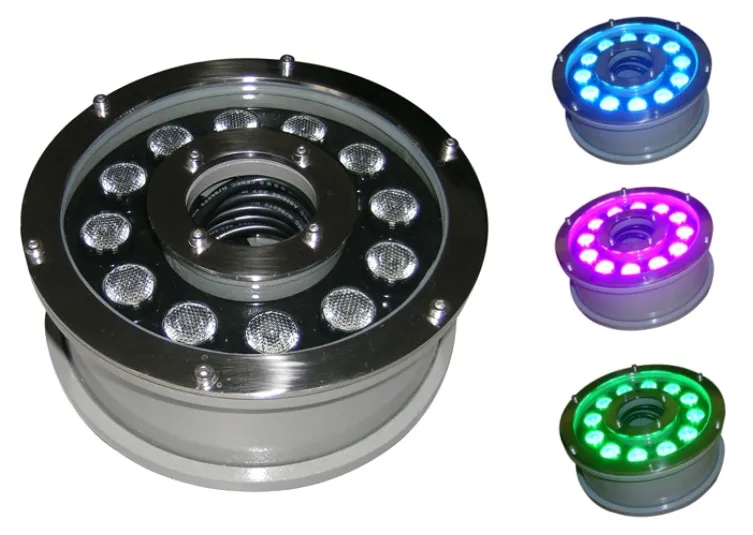 IP68 36 Вт светодиодный RGB фонтан светильник Светодиодный Бассейн подводный 12X3W 3in1 24V