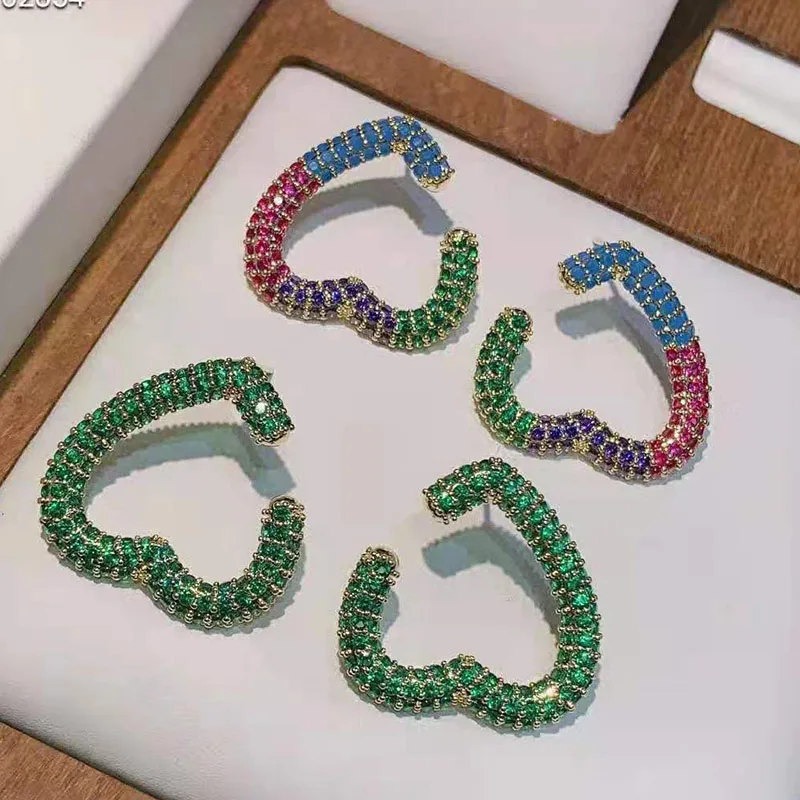 Funmode Multicolor CZ Pave Heart Design Stud Earrings For Women Party Jewelry Accessories Wholesale FE255
Funmode Multicolor CZ Pave Heart Design Stud Earrings For Women Party Jewelry Accessories Wholesale FE255