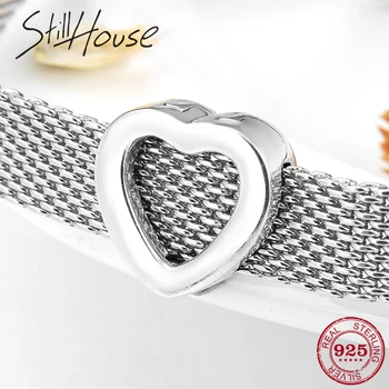 925 Sterling Silver Openwork Heart Simple style Clips beads Fit Original Reflection Bracelet charm Beads for Jewelry making
925 Sterling Silver Openwork Heart Simple style Clips beads Fit Original Reflection Bracelet charm Beads for Jewelry making