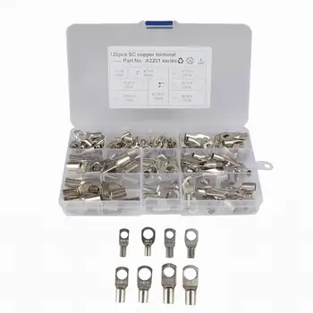 120pcs Electrical Circuits Copper Crimp Wire Lugs SC Combination Low Voltage Terminal Connector for Ships Cars
120pcs Electrical Circuits Copper Crimp Wire Lugs SC Combination Low Voltage Terminal Connector for Ships Cars