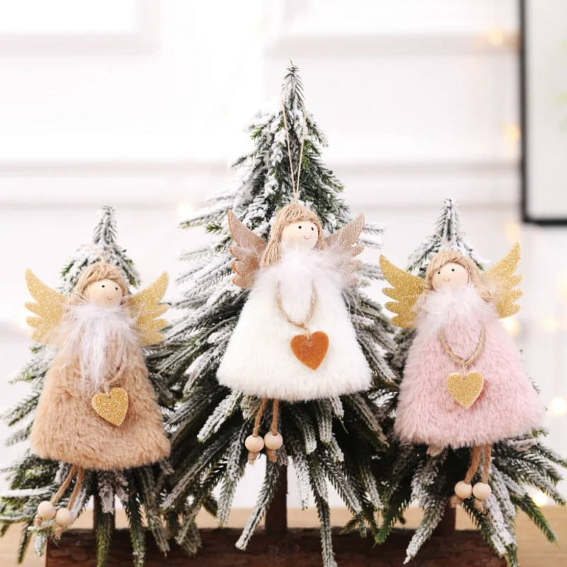 Christmas Pendants Plush Feather Angel With Glittering Wings Decorative Hanging Figurine Ornaments Christmas Gift Decorations
Christmas Pendants Plush Feather Angel With Glittering Wings Decorative Hanging Figurine Ornaments Christmas Gift Decorations