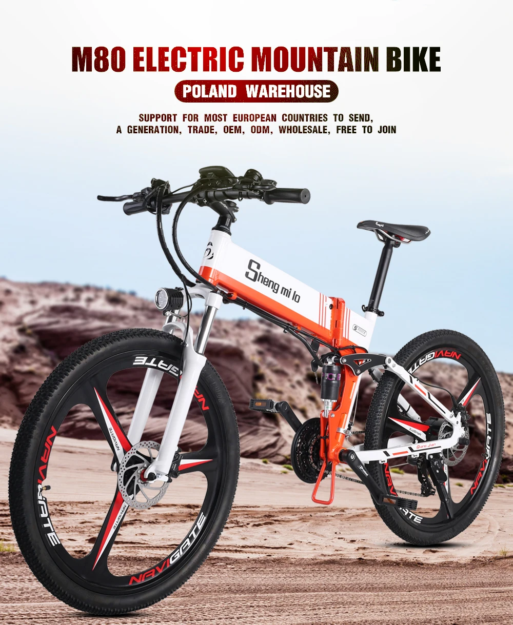 Excellent New Electric Bike 21 Speed 10AH 48V 350W 110KM Built-in Lithium battery E bike electric 26" Off road Electric bicycle Folding 1