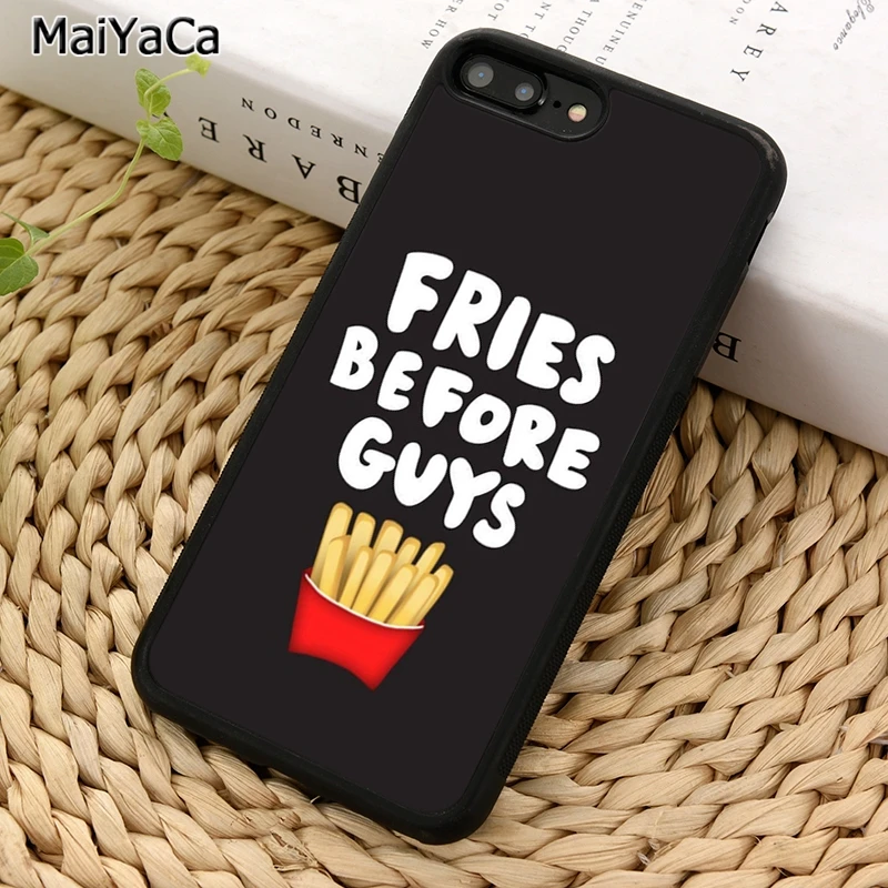 MaiYaCa картошки фри перед парнями чехол для телефона iPhone X XR XS 11 12 Pro MAX 5 6 7 8 Plus Samsung Galaxy