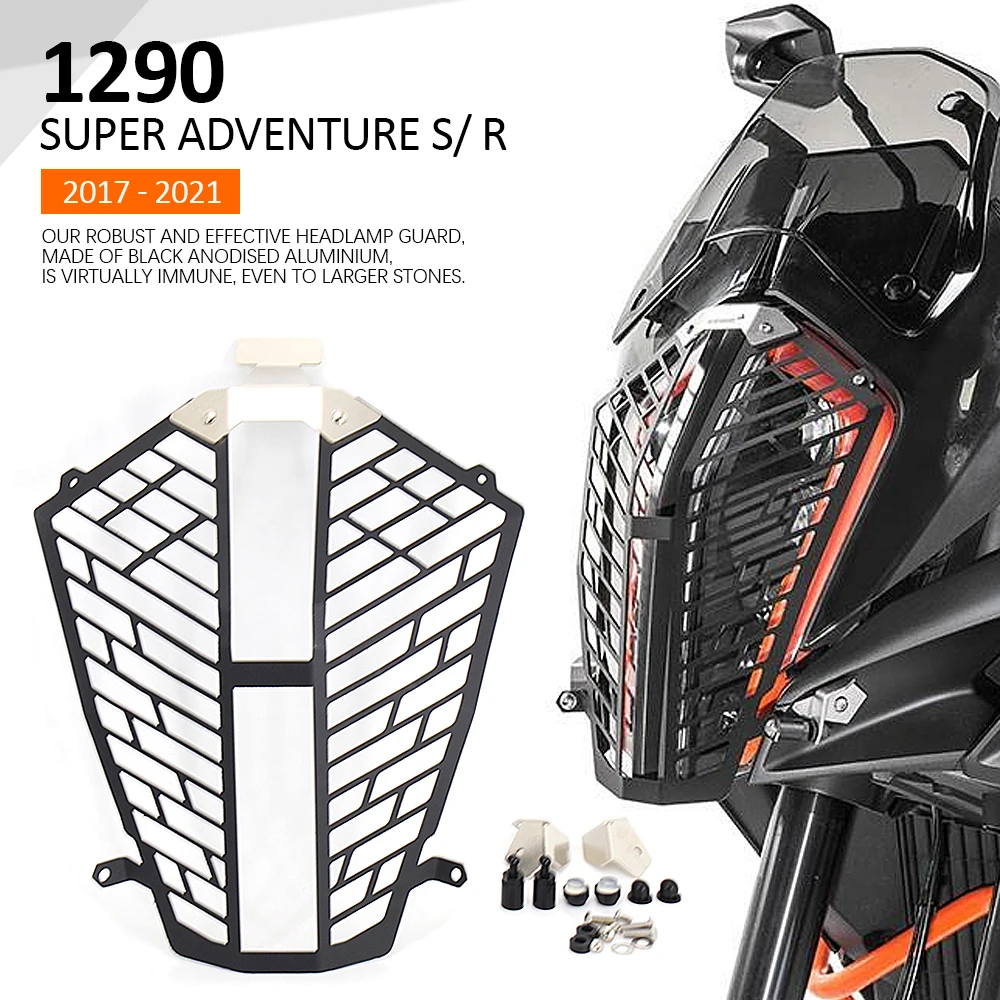 

2017 - 2021 2020 Motorcycle Accessories For 1290 Super Adventure ADV S R Headlight Protector Grille Guard Cover Protection Grill