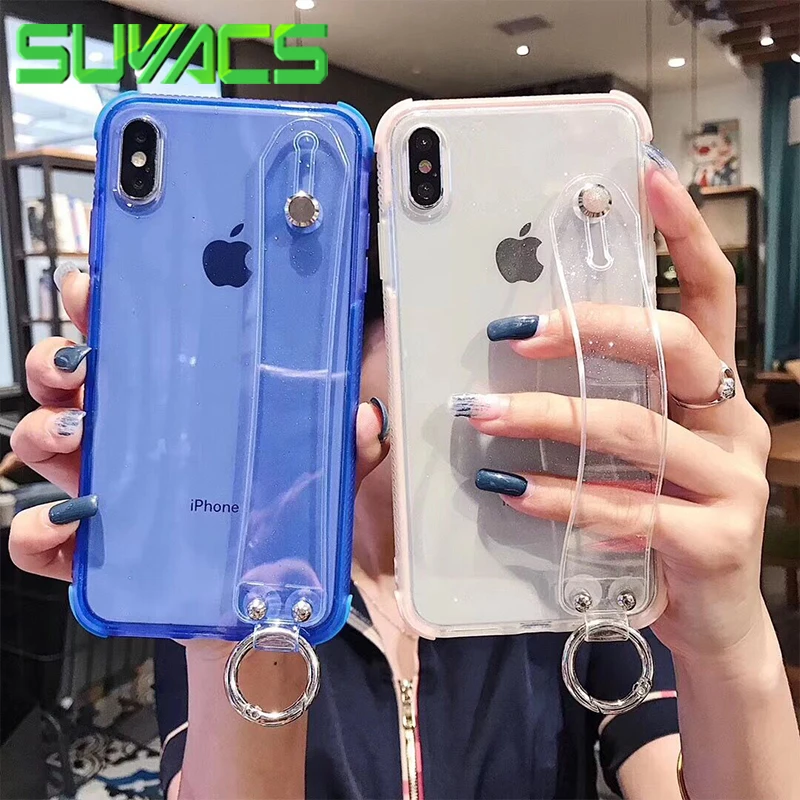 SUYACS Shockproof Clear Phone Case For iphone XR XS MAX X 6S 6 7 8 Plus Wrist Strap Glitter Soft TPU 2 in 1 Phone Back Cover
SUYACS Shockproof Clear Phone Case For iphone XR XS MAX X 6S 6 7 8 Plus Wrist Strap Glitter Soft TPU 2 in 1 Phone Back Cover