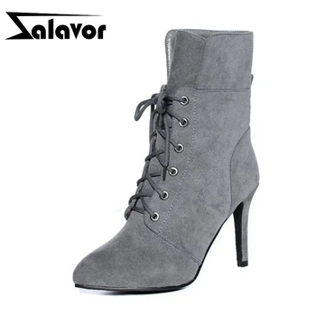 ZALAVOR Half Short Boots Women Sexy Pointed Toe Thin Heel Shoes Women Winter Warm Plush Casual Cross Strap Footwear Size 34-43
ZALAVOR Half Short Boots Women Sexy Pointed Toe Thin Heel Shoes Women Winter Warm Plush Casual Cross Strap Footwear Size 34-43