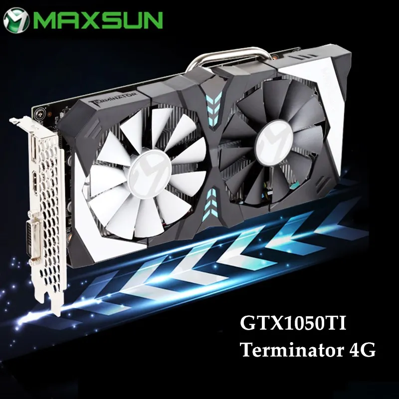 Maxsun GeForce GTX1050TI Terminator 4G Graphics Card Nvidia GDDR5 128bit GPU Video Gaming Video Card For PC Computer HDMI DP DVI
Maxsun GeForce GTX1050TI Terminator 4G Graphics Card Nvidia GDDR5 128bit GPU Video Gaming Video Card For PC Computer HDMI DP DVI