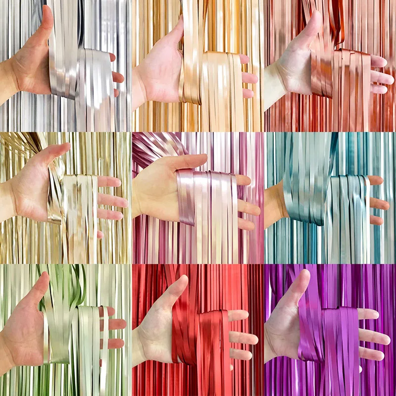 2-3M Matte Foil Fringe Shimmer Backdrop Curtains Fringe Tinsel Curtain Adult Birthday Party Wedding Decoration Photo Drape
2-3M Matte Foil Fringe Shimmer Backdrop Curtains Fringe Tinsel Curtain Adult Birthday Party Wedding Decoration Photo Drape