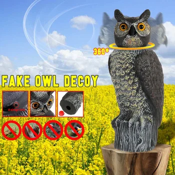 Owl Decoy With 360 Degree Rotating Head Bird Scarer Hunting Garden Ornamental Realistic Decor Plastic Garden Statues/Sculptures
Owl Decoy With 360 Degree Rotating Head Bird Scarer Hunting Garden Ornamental Realistic Decor Plastic Garden Statues/Sculptures