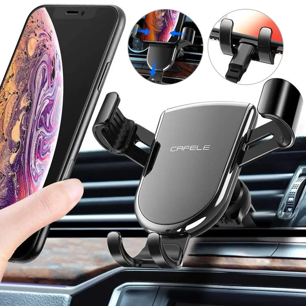 

Gravity Car Phone Mount Air Vent Cell Phone Holder No Magnetic Car Phone Holder Stable Cradle Hands-Free Auto Clamping & Release