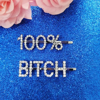 Words Hair Clips "100% BITCH" 2pcs/set Letter Hair Pins Hairslide Unique Gift
Words Hair Clips "100% BITCH" 2pcs/set Letter Hair Pins Hairslide Unique Gift