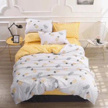 Simple fashion bedding set Pure cotton double-sided pattern Simplicity Queen King Size Bed sheet, quilt cover pillowcase 4pcs
Simple fashion bedding set Pure cotton double-sided pattern Simplicity Queen King Size Bed sheet, quilt cover pillowcase 4pcs