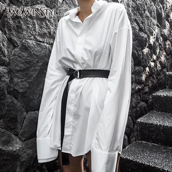 TWOTWINSTYLE Vintage Loose Women Shirt Lapel Collar Long Sleeve White Casual Blouse For Female Clothes Spring Summer Fashion New
TWOTWINSTYLE Vintage Loose Women Shirt Lapel Collar Long Sleeve White Casual Blouse For Female Clothes Spring Summer Fashion New