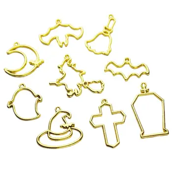 20 Pcs/set DIY Pendant Crafts UV Crystal Resin Epoxy Border Halloween Bat Devil Shape Hollow Metal Frame Y4QB 
20 Pcs/set DIY Pendant Crafts UV Crystal Resin Epoxy Border Halloween Bat Devil Shape Hollow Metal Frame Y4QB