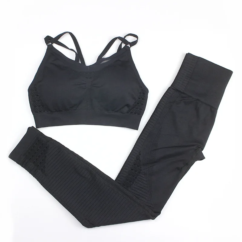 2PCS Yoga Set Hollow Out Seamless Back Cross Straps Bra + High Waist GYM Leggings Push Up Sport Suit Fitness Suit Workout Set
2PCS Yoga Set Hollow Out Seamless Back Cross Straps Bra + High Waist GYM Leggings Push Up Sport Suit Fitness Suit Workout Set