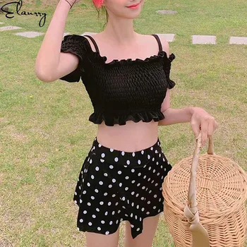 2020 Women Push Up Bikini Set Short Sleeves Off Shoulder Swimwear Dotted Sexy Swimwear Maillot De Bain Buiquini Set 
2020 Women Push Up Bikini Set Short Sleeves Off Shoulder Swimwear Dotted Sexy Swimwear Maillot De Bain Buiquini Set