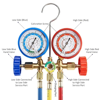 Car Air Conditioning Refrigerant Manifold Gauge Set Freon Meter for R134A R12 R22 R502 Refrigerant
Car Air Conditioning Refrigerant Manifold Gauge Set Freon Meter for R134A R12 R22 R502 Refrigerant