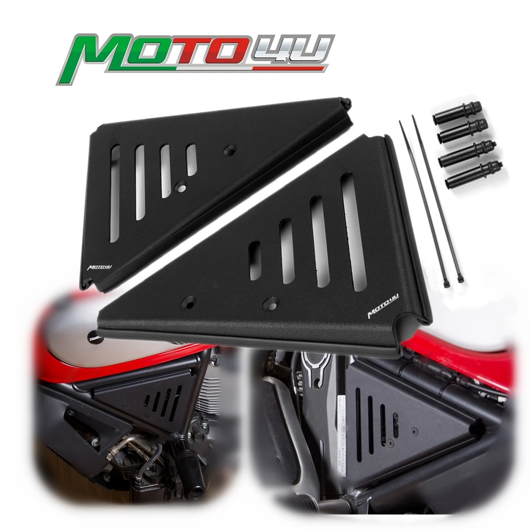 Треугольная Крышка для Airbox для Ducati Scrambler, алюминиевая, боковая защита, черные аксессуары для мотоциклов, классические украшения 2016 +