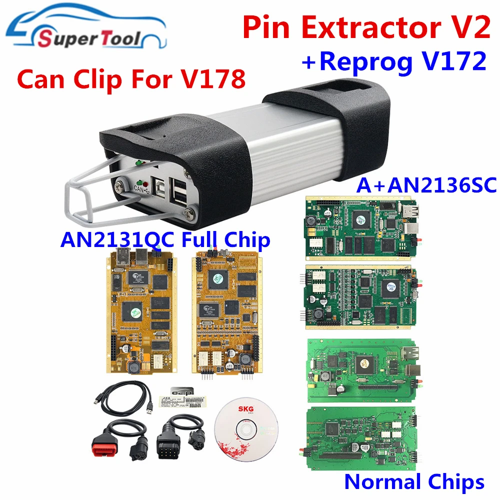 CYPERSS AN2131QC AN2135SC For Renault Can Clip Diagnostic Tool Full Chip Can Clip V178 + Reprog V172 Gold PCB Can Clip 1998-2019
CYPERSS AN2131QC AN2135SC For Renault Can Clip Diagnostic Tool Full Chip Can Clip V178 + Reprog V172 Gold PCB Can Clip 1998-2019