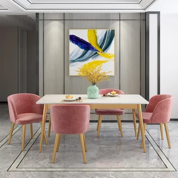Nordic marble dining table and chair simple home rectangular restaurant dining table wrought iron cafe table and chair combinati
Nordic marble dining table and chair simple home rectangular restaurant dining table wrought iron cafe table and chair combinati