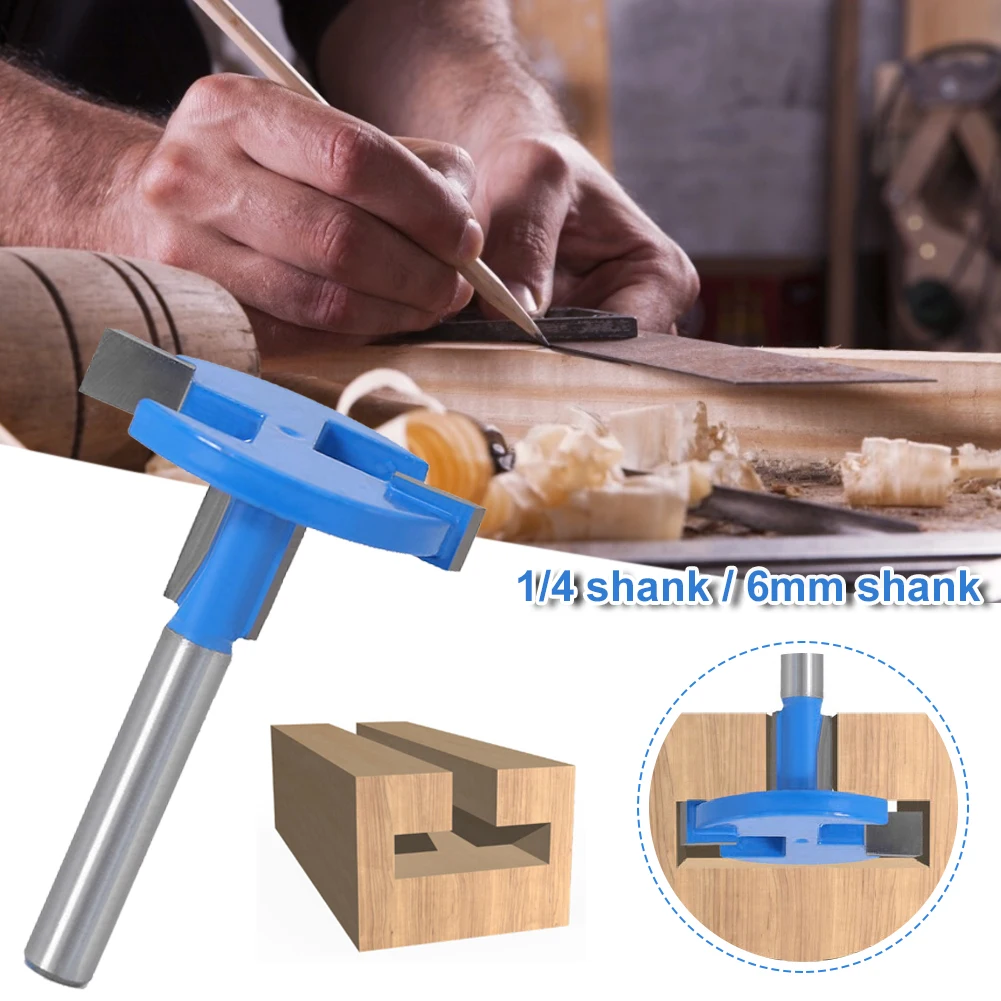 1pc 1/4" Shank 6mm shank 2Edge T Type Slotting Cutter Woodworking Tool Router Bits For Wood Industrial Grade Milling Cutter
1pc 1/4" Shank 6mm shank 2Edge T Type Slotting Cutter Woodworking Tool Router Bits For Wood Industrial Grade Milling Cutter