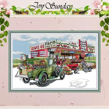 Fruit cart scenery patterns counted Cross Stitch 11CT 14CT Cross Stitch Sets DIY Chinese Cross-stitch Kits Embroidery Needlework
Fruit cart scenery patterns counted Cross Stitch 11CT 14CT Cross Stitch Sets DIY Chinese Cross-stitch Kits Embroidery Needlework