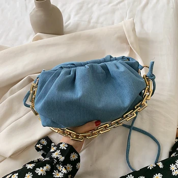 Luxury Designer Cloud Crossbody Bag Women Day Pleated Dumpling Chain Shoulder Messenger Bag Female Denim Small Handbag And Purse
Luxury Designer Cloud Crossbody Bag Women Day Pleated Dumpling Chain Shoulder Messenger Bag Female Denim Small Handbag And Purse