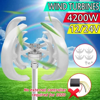 4200W 12V 24V Vertical Axis Wind Turbines Generator Lantern 4 Blades Motor Kit Windmill Energy Charge Turbines For Home Camping
4200W 12V 24V Vertical Axis Wind Turbines Generator Lantern 4 Blades Motor Kit Windmill Energy Charge Turbines For Home Camping