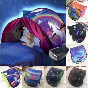 Children Bedding Tent Led Light 3D Printed Girls Boys Room Decor Curtain Play Zone Unicorn Star Private Space Lighting Tent 
Children Bedding Tent Led Light 3D Printed Girls Boys Room Decor Curtain Play Zone Unicorn Star Private Space Lighting Tent