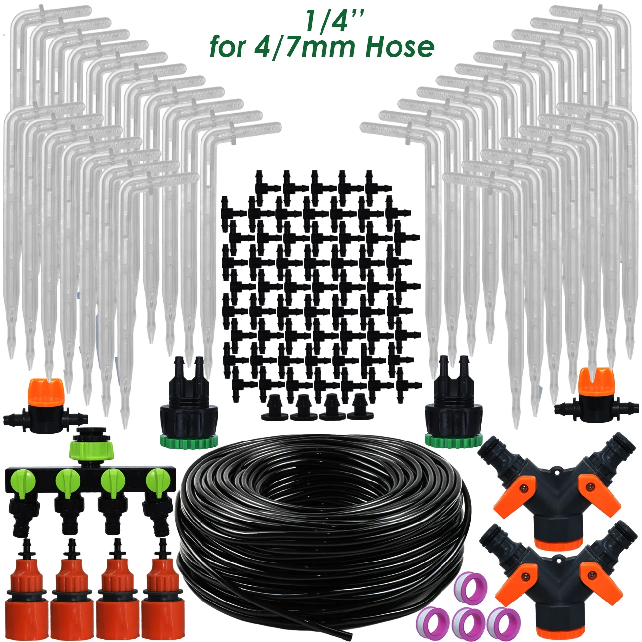 

SPRYCLE 5-50M 1/4'' Bend Arrow Dripper Auto Micro Drip Irrigation System 4/7MM Hose Watering Kit Garden Potted Flower Greenhouse