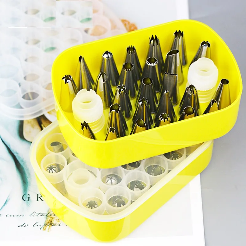 25 PCS/Set Icing Piping Nozzle Silicone Pastry Bag Tips+ 2 Reusable Couplers & Storage Case Kitchen DIY Cake Decorating Tools
25 PCS/Set Icing Piping Nozzle Silicone Pastry Bag Tips+ 2 Reusable Couplers & Storage Case Kitchen DIY Cake Decorating Tools