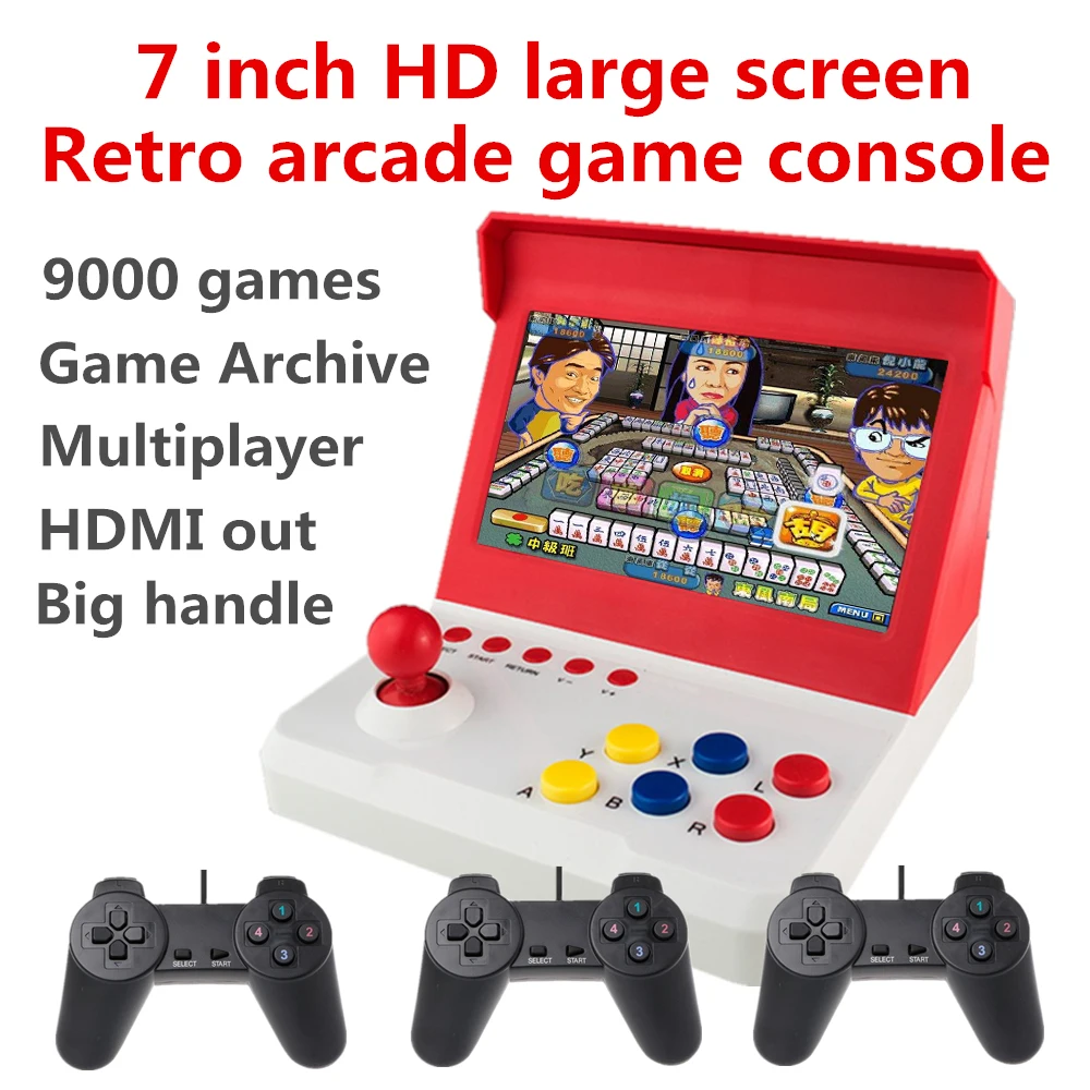 JXD 7.0 inch big handle Quad-core retro mini arcade console Built-in 9000 free game for cp1/cp2/neogeo/gba/gb/snes/nes/sega/bin
JXD 7.0 inch big handle Quad-core retro mini arcade console Built-in 9000 free game for cp1/cp2/neogeo/gba/gb/snes/nes/sega/bin
