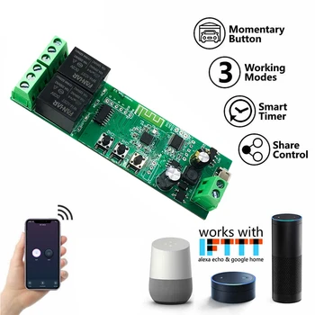 Tuya 2 CH WiFi Inching Relay Module Momentary/Self-Locking/Interlock Timing Remote Switch Module for Smart Home
Tuya 2 CH WiFi Inching Relay Module Momentary/Self-Locking/Interlock Timing Remote Switch Module for Smart Home