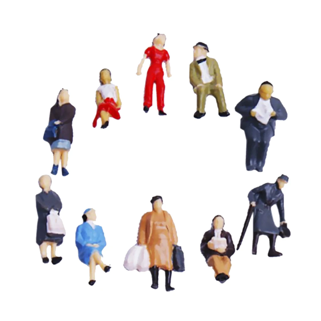 24pcs 1:87 HO Scale Miniature People Model Figurines for Model Train Diorama Scenery DIY Accessories 24pcs 1:87 HO Scale Miniature People Model Figurines for Model Train Diorama Scenery DIY Accessories