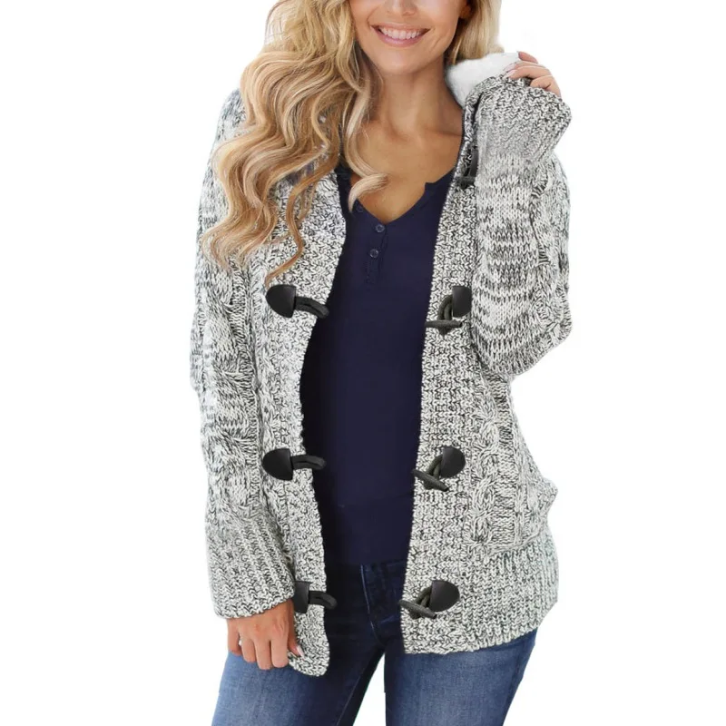 Women Autumn winter Fashion Cardigans Long Sleeve Button Sweater Casual Solid Cardigan
Women Autumn winter Fashion Cardigans Long Sleeve Button Sweater Casual Solid Cardigan