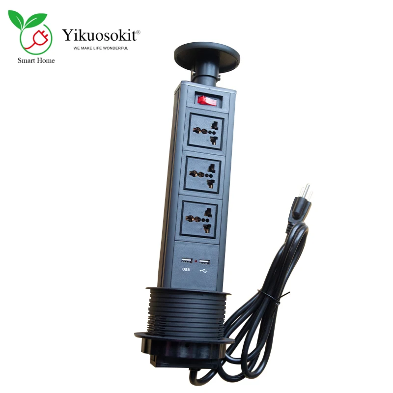 Universal Desktop Power Socket With US Plug USB Charging Port On Off Switch Manual Pulling Countertop Electric Outlet Extension
Universal Desktop Power Socket With US Plug USB Charging Port On Off Switch Manual Pulling Countertop Electric Outlet Extension