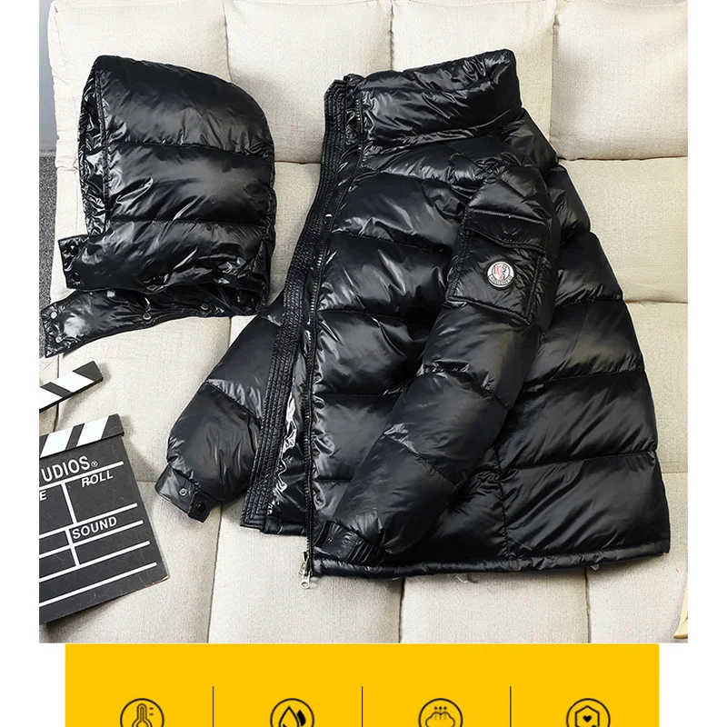 Mens Winter down jacket 90% white duck down coat thickened with a warm cold-resistant hat gloosy color texture high quaity
Mens Winter down jacket 90% white duck down coat thickened with a warm cold-resistant hat gloosy color texture high quaity